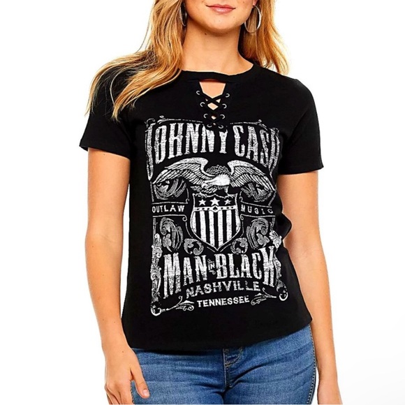 T-shirt Johnny Cash Unisex – Uomo E Donna – Concerto San Quentin 1969 – Cotone Nero – Merchandise Ufficiale - 2